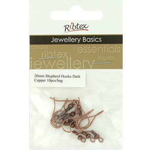 20mm Metal Alloy Shepherd Hook Earring (available in 8 colours)